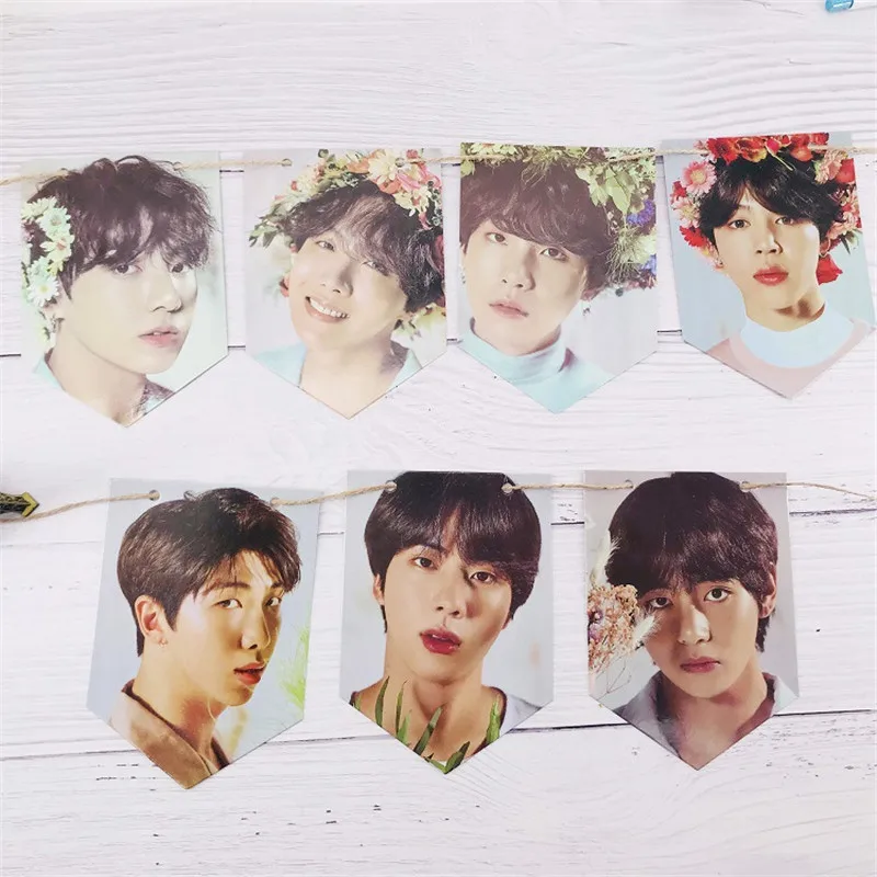 KPOP дважды GOT7 WANNA ONE BANGTAN мальчики с веревкой мальчик с Luv стены баннер карта душа Persona JUNG KOOK JIMIN