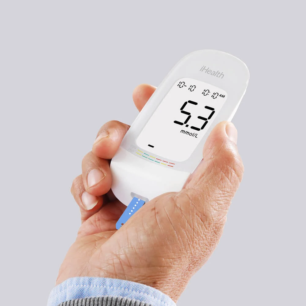 Xiaomi для iHealth AG-607 измеритель уровня глюкозы в крови с тестовыми полосками Lancets 5 сек умный измеритель глюкозы в крови ЖК-дисплей с подсветкой