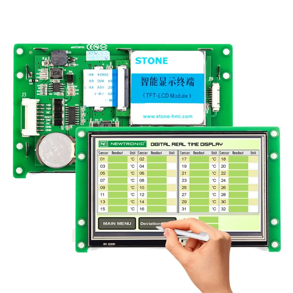 

4.3 inch HMI TFT LCM Screen Panel with Controller + Develop Software + Serial Interface 100PCS