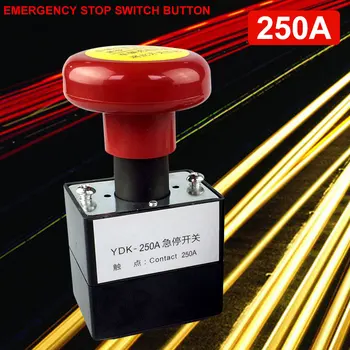 

Power Switch Button Switch Protective Emergency Stop Switch Battery Car Engineering Machinery 250A Black Professional