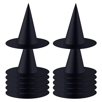 

Halloween Witch Hat Witch Costume Accessory for Halloween Christmas Party, Black (12 Pieces)