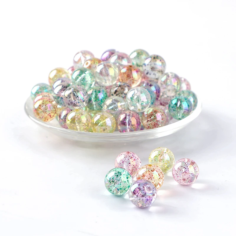 Let's Make Acrylic Beads Baby Teether Products  50pcs 15mm Wholesale Food Grade BPA Free DIY Bracelet Gift Baby Teething Toys