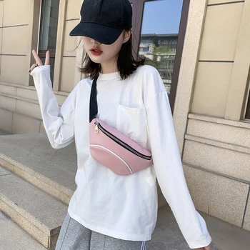 

Casual Fanny PU Leather Waist Bag Women Chest Pouch Ladies Casual Elegant Lightweight Daily Sport Street Shoulder Pack