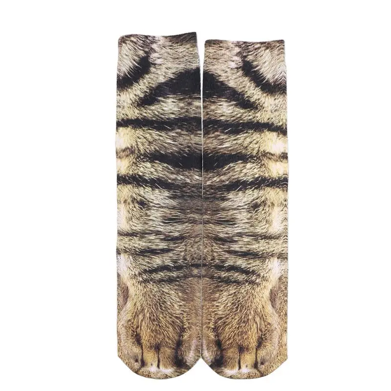 

Adult Unisex Sock 3D Digital Simulation Printed Cute Animal Paws Foot Hoof Socks