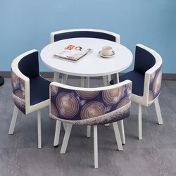 Mesa de comedor para apartamento pequeño, mesa de negocios y silla para recepción, oficina, mesa de madera blanca para bebidas frías Piyi