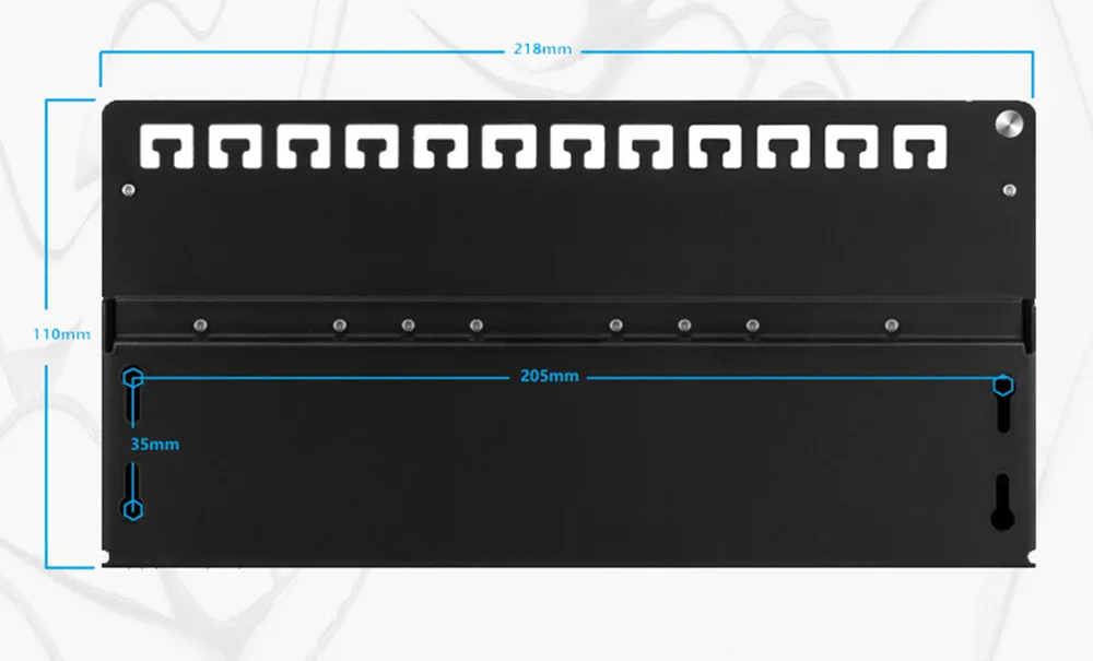 rj45 rede 12-port mini desktop painel de