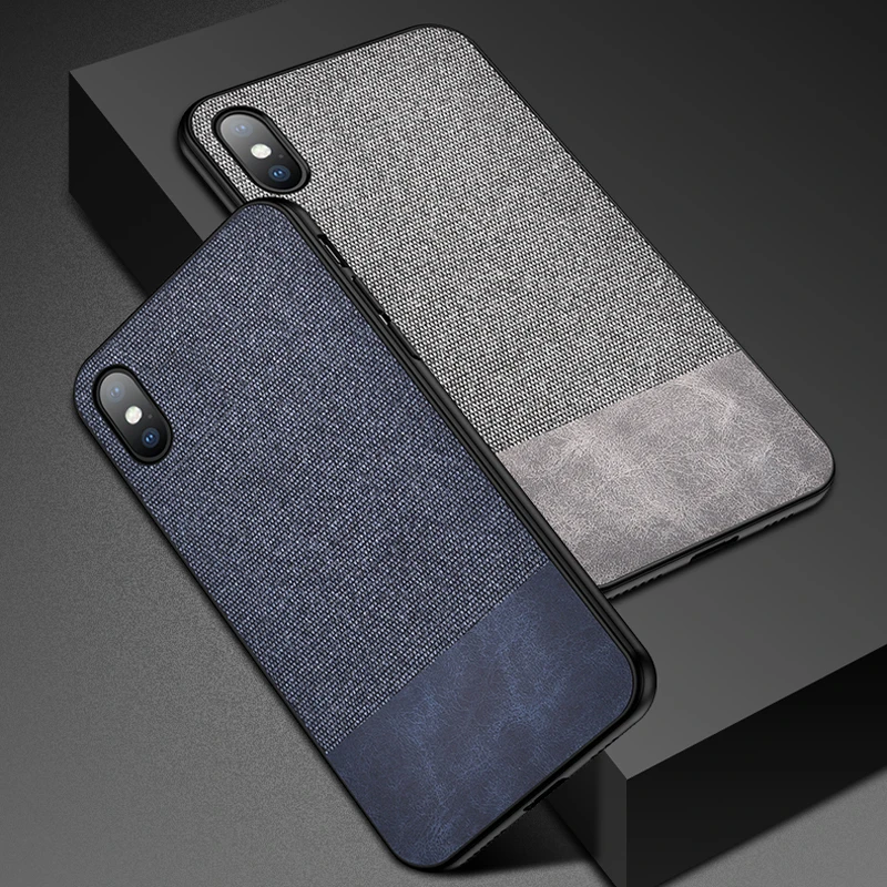 

Cotton Cloth Case For iPhone XS Max XR 8 7 6 6S Plus Soft Shell Canvas Back Cover iPhonex Case iPhone7 Case iPhone6/iPhone8 Case