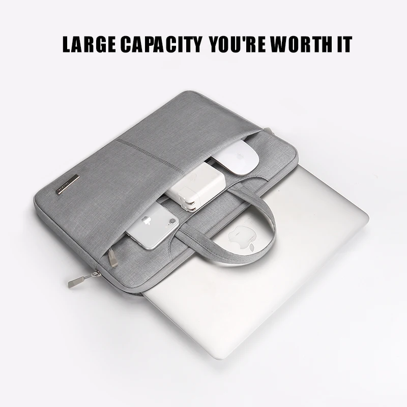 Bolsa Impermeável do Portátil para Macbook 13.3 15.6 14 Polegadas Luva do Caderno m1 m2 Air Pro 13 15 Bolsa de Ombro Huawei Pasta - Imagem 2