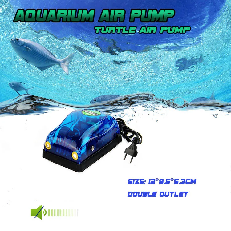 AC 220-240 В аквариум воздушный насос Малый воздушный насос один/два выхода аквариум воздушный насос Кислород воздушный кабель для водяного насоса для аквариума