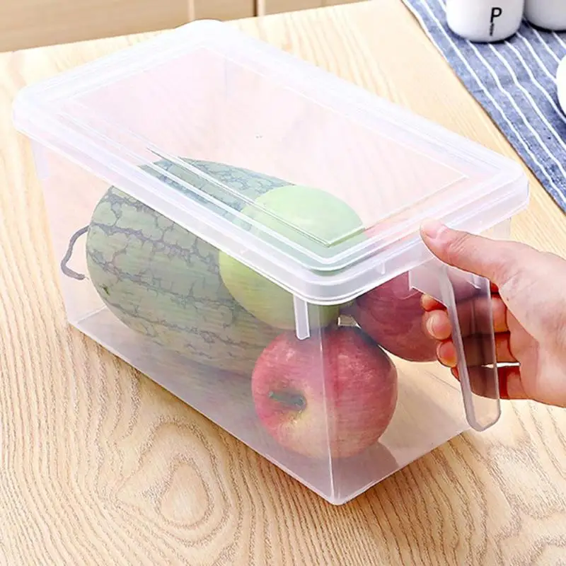 Кухонный холодильник прозрачный ящик для хранения Контейнер для пищевых продуктов с ручкой