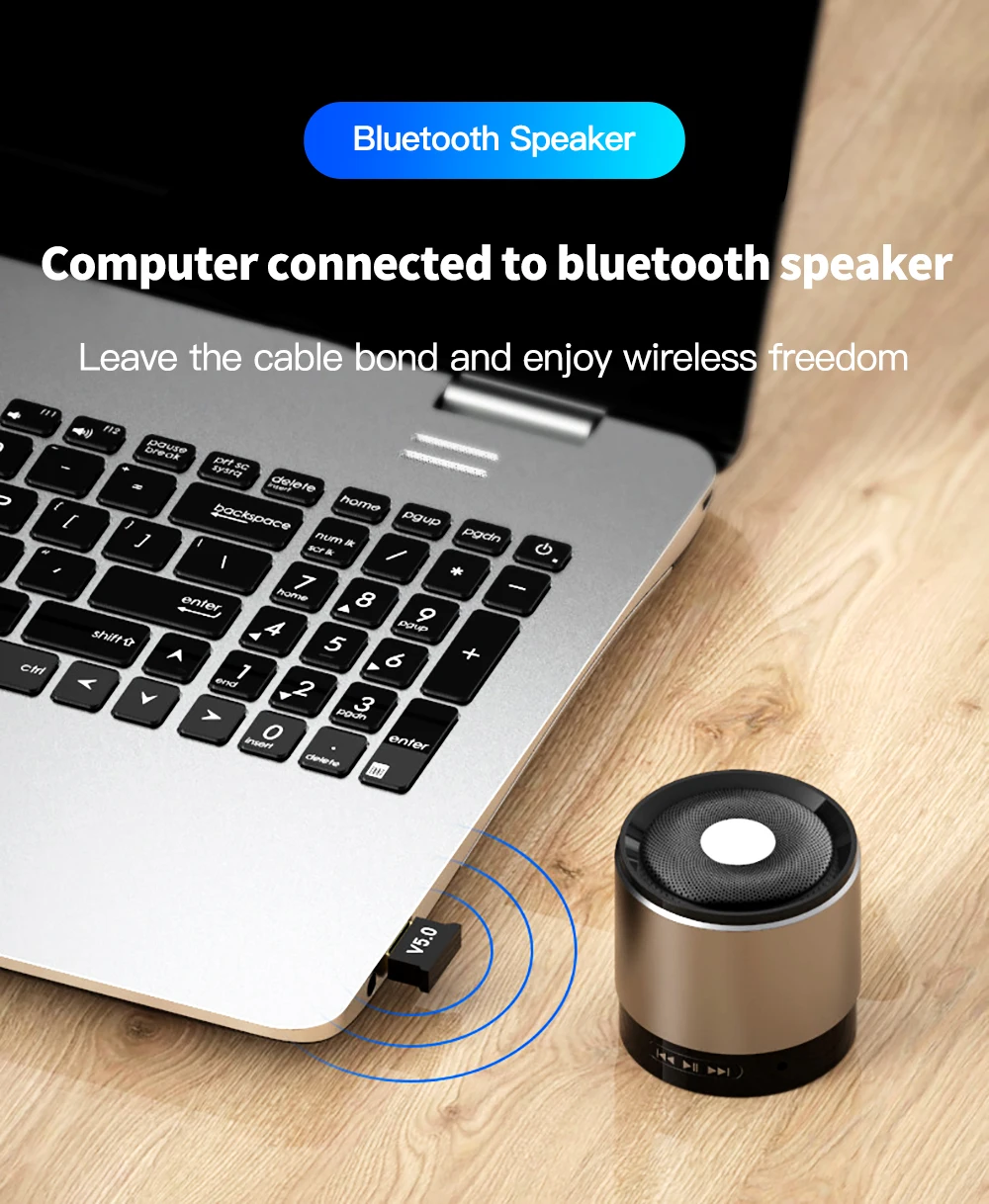USB Bluetooth 5.0 Adapter Transmitter Bluetooth Receiver Audio Bluetooth Dongle Wireless USB Adapter for Computer PC Laptop