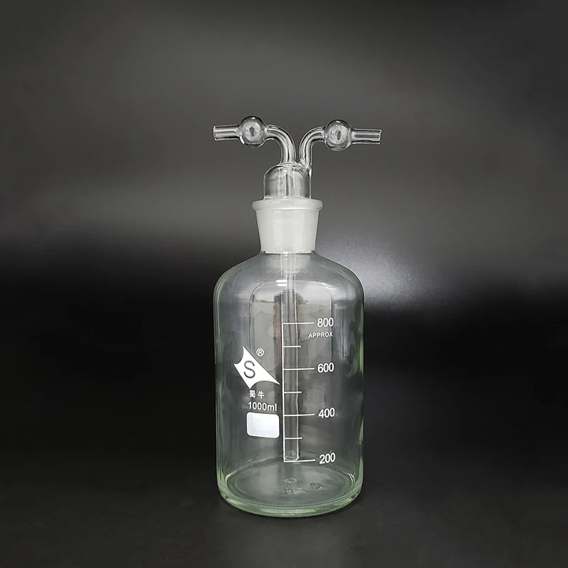 

Drechsel gas washing bottle ,Capacity 1000ml,Lab Glass Gas Washing Bottle,Free Shipping Shisha hookah