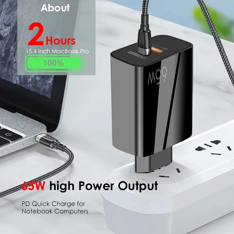 Usb c charger Supercharge USB Type C Cable QC3.0 65W PD fast Charger Samsung iPhone Xiaomi Huawei Universal Quick Charger