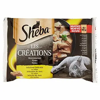 

Sheba Multipack de 4 sachets de 85 g Les Créations de Poulet [Pack de 13]