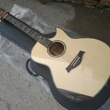 Сделанная вручную гитара AAAA из цельного дерева под заказ cocobolo гитара с одним разрезом акустическая электрогитара