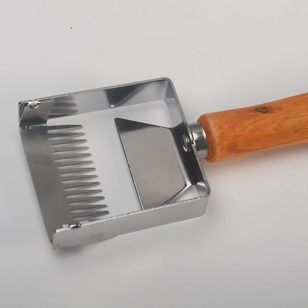 Professional Durable Uncapping Fork Practical Honeycomb Wooden Handle Honey Scraper Useful Beekeeping Tool Garden Agriculture