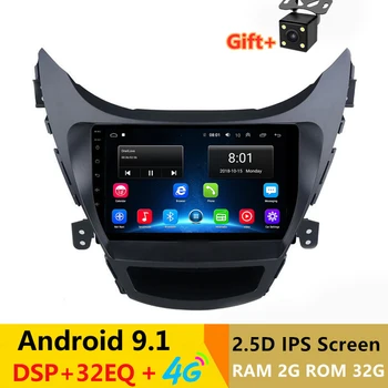 

9"2.5D IPS Android 9.1 Car DVD Multimedia Player GPS For Hyundai Elantra MD Avante I35 2012-2016 radio DSP32EQ stereo navigation