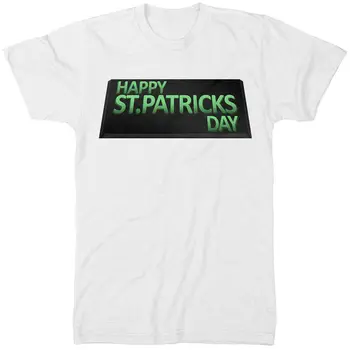 

Happy St Patricks Day Men T Shirt Harp Lucky Gold Clover Ireland Man