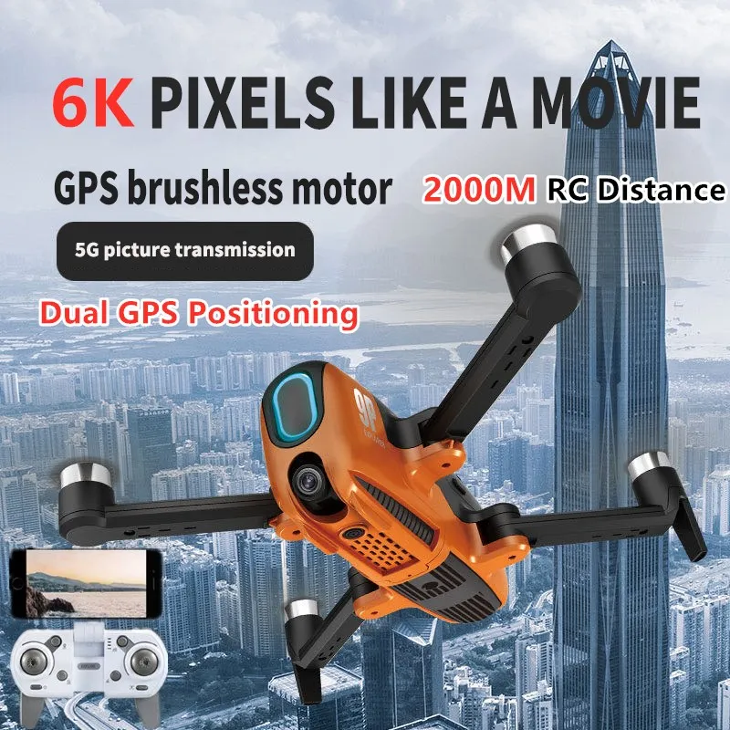 US $206.44 Professional Gps Brushless Rc Drone 6k Uhd Camera 5g Wifi Fpv 25mins 2000m Gps Dual Positioning Remote Control Quadcopter Toys