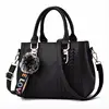Embroidery Messenger Bags Women Leather Handbags - Black
