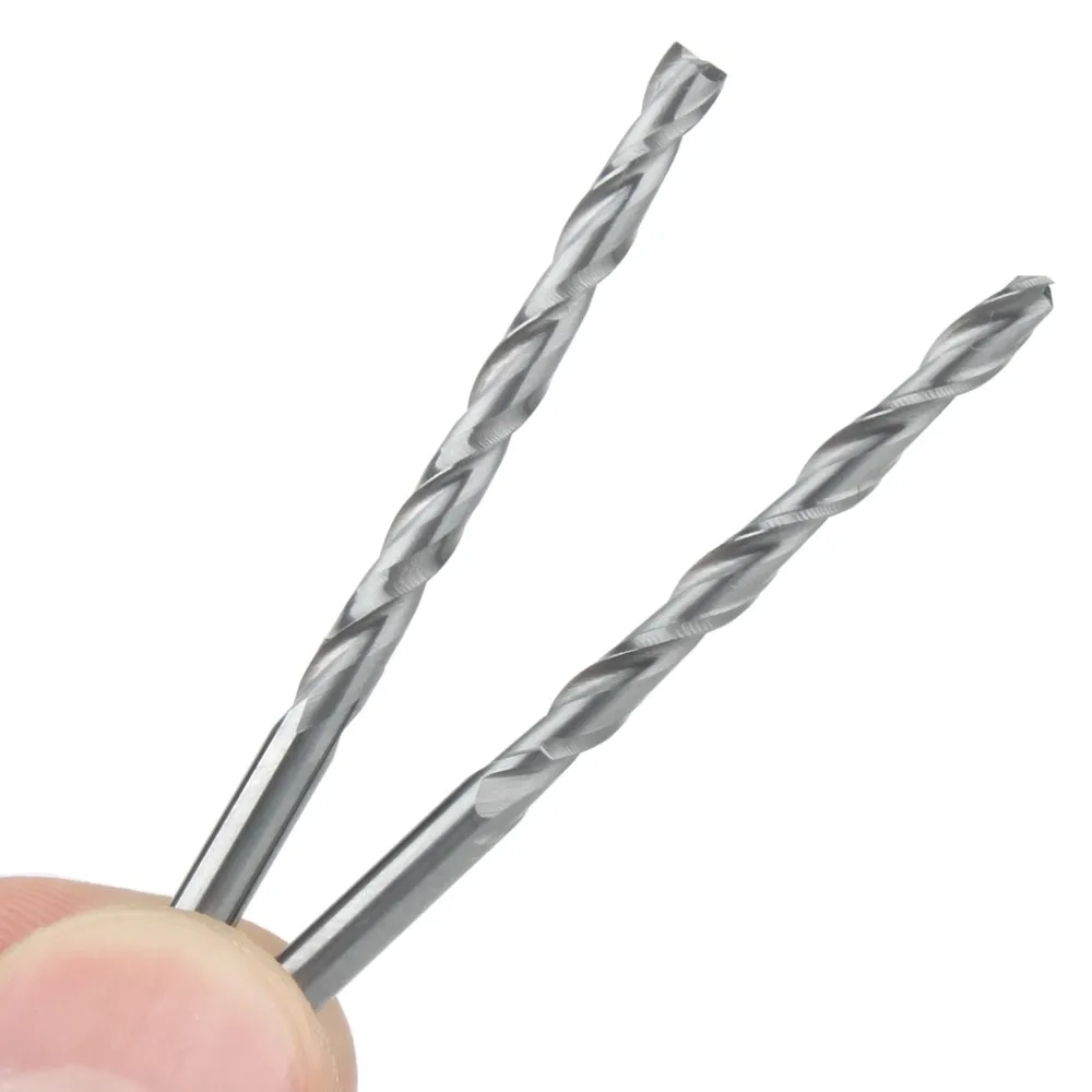 

10Pcs 3.175x32mm Two Flutes End Mill Bits,Cutting Tools,Carbide Tools, Woodworking Tools,CNC Router Bits