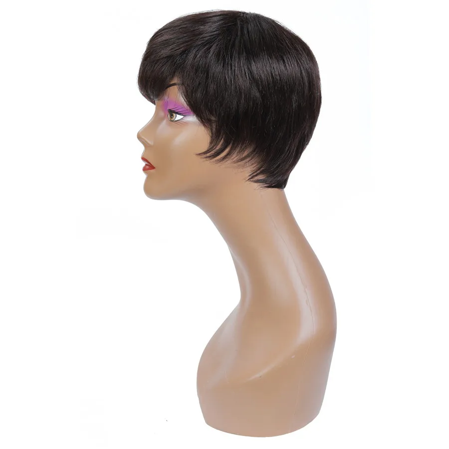 Alidoremi парик с короткими прямыми волосами бразильские человеческие волосы Remy
