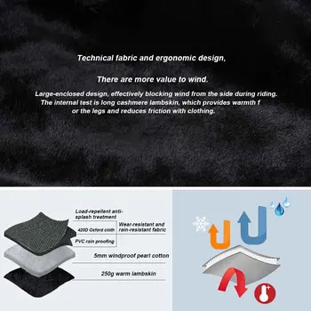 

Hot Thick Rain Snow Waterproof Windproof Lap Apron Scooter Winter Outdoor Fleeced Motorcycle Leg Cover Weather Protection Knee Q