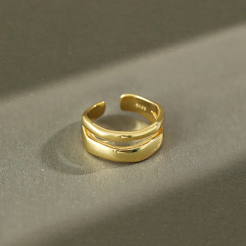Стерлингового серебра Корея 18 K позолоченные кольца для женщин любимой