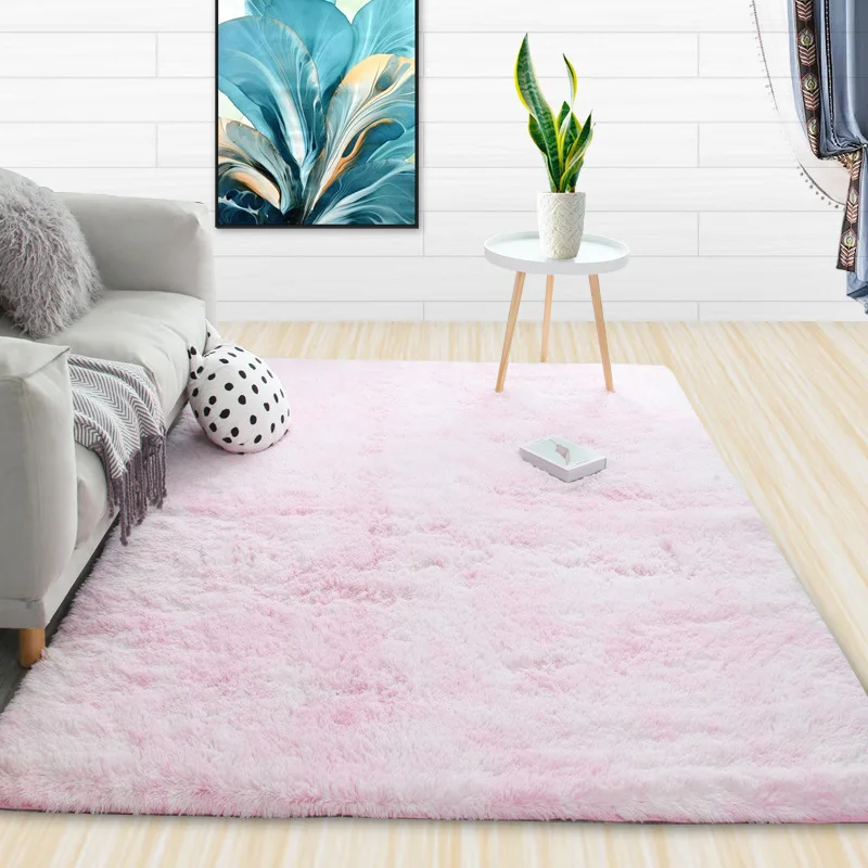 Encryption thick carpet Bedroom plush bedside carpet living room coffee table mat gradient thick floor rug soft blanket