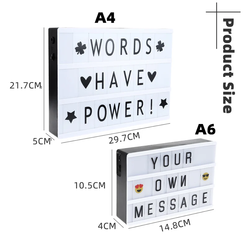 cartas cartões decoração da lâmpada placa mensagem lightbox