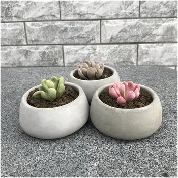 

Handmade diy Molds for plaster pot ,concrete flower pot molds succulent plants pot silicone molds Nordic style WF1021
