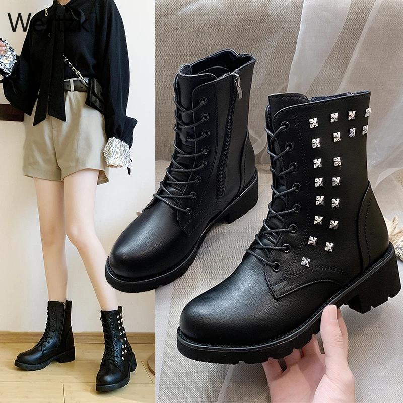 low cut biker boots