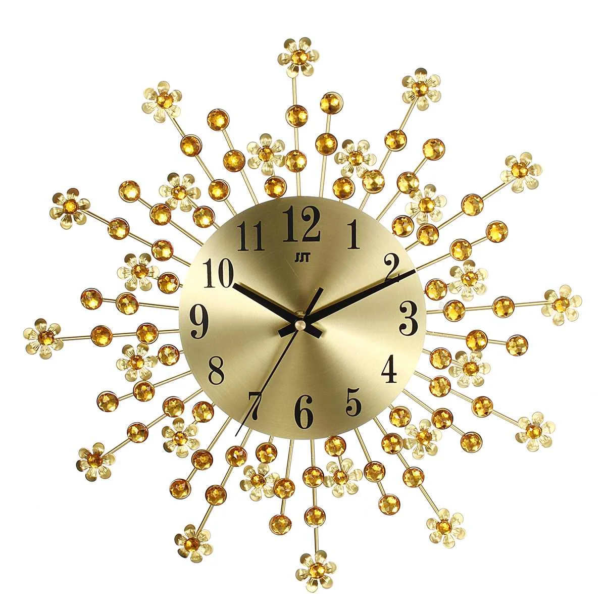 Billige Luxus Künstliche Kristall Diamant Große Wanduhr Metall Wohnzimmer Wanduhr Home Kunst Dekoration Große Morden Wanduhren