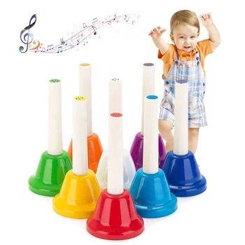 

High Quality 8PCS Diatonic Metal Bells Note Children Metal Bell Music Percussion Instrument Toy Children Gift