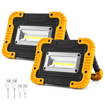

Rechargeable LED Work Light, Portable Floodlight, Long Battery Life, Waterproof Warning Light, for Job Site Lighting, Car Repair