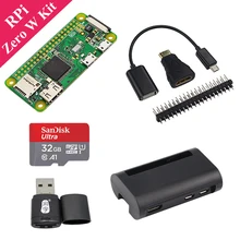 Original raspberry pi zero w (sem fio) starter kit com abs caso gpio encabeçamento para raspberry pi zero w pi0 w