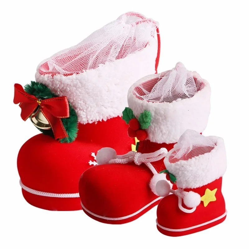 1 шт. веселых рождественских ботинок для конфет, Подарочная сумка, забавные рождественские украшения для дома, Рождественский чулок, Подарочная коробка, Новогоднее украшение