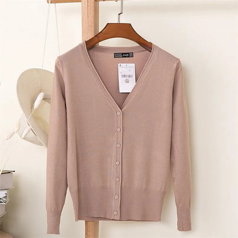 S598 Camel LJCUIYAO женские кардиганы, свитер с v-образным вырезом, однотонный Свободный Трикотаж, однобортный Повседневный вязаный кардиган, верхняя одежда, зимняя куртка, пальто - Цвет: S598 Camel