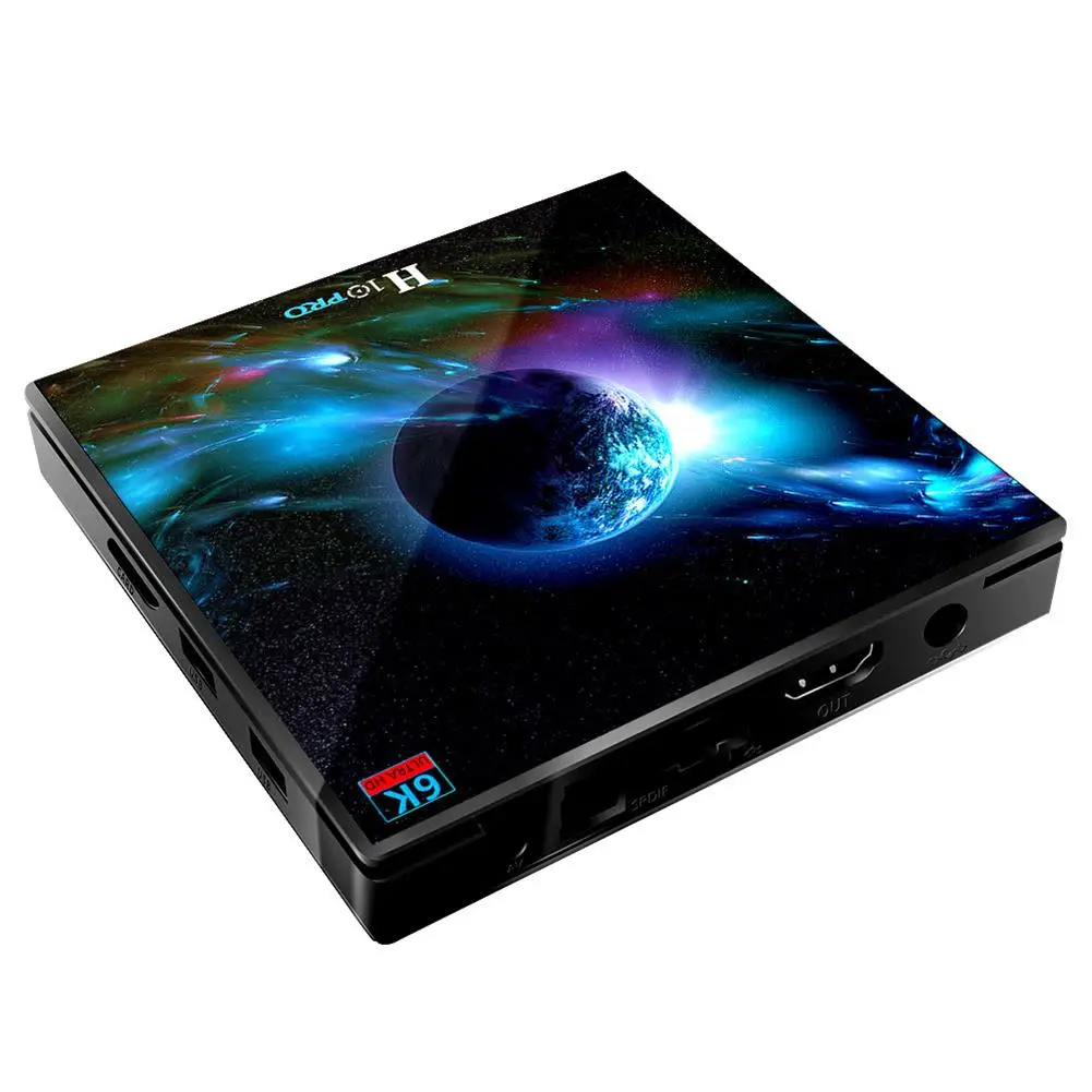 H10 PRO Android 9,0 Smart tv Box DDR3 4 Гб Rom+ 64 Гб Ram 1000M 6K 4K HDMI 1080P медиаплеер 64-битный Smart tv Box набор с пультом дистанционного управления