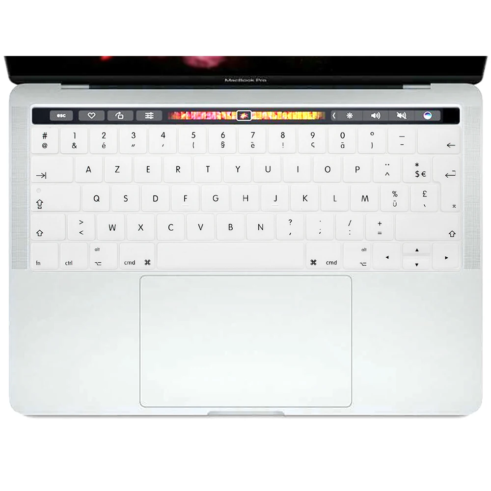 Французская Защитная пленка для клавиатуры ЕС для Macbook Pro 13,3 A1706 A1989 и 15,4 дюймов A1707 A1990 с сенсорной панелью