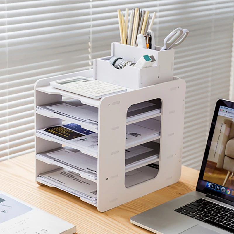 Organizador multifuncional para documentos, soporte de almacenamiento para el escritorio con 5 niveles, bandeja de oficina para organizar y cartas resistente al agua, accesorios de papelería|Bandeja archivos| - AliExpress