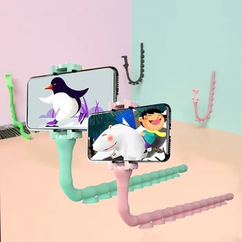 

Suction Cup Support Wall Cute Caterpillar Lazy Bracket Mobile Phone Holder Worm Flexible Phone Live Bracket Wall Desktop Pillar