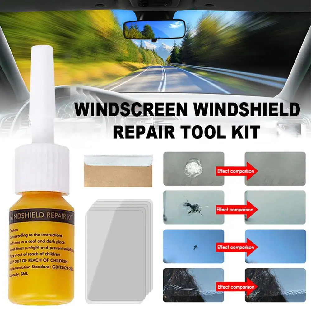 

Car Windshield Repair Tool Automotive Glass Nano Repair Fluid Car Window Glass Crack Chip Repair Tool Kit Car Scratch Remover