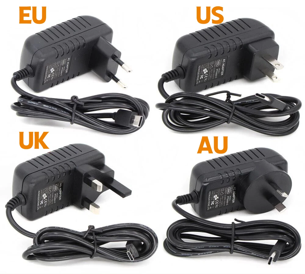 5 шт. 5В/3А raspberry pi 3 model b + плюс адаптер питания USB зарядное устройство Блок