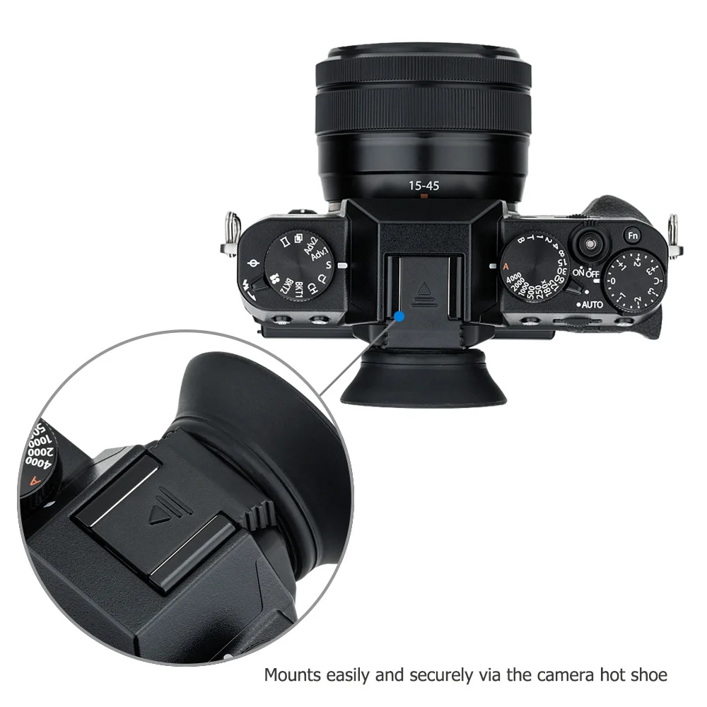 Soft Silicone Camera Eyecup Eyepiece Viewfinder Via Hot Shoe Eye Cup For Fuji X-T30 II X-T20 X-T10 Fuji XT20 XT10 XT30 Eyeshade camera monitor