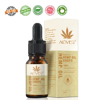 

Aliver Herbel Organic Hemp Seed Oil Massage Essential Oil CBD Oil Soomthing Pressure Pain Improve Sleep Body Relieve Stress