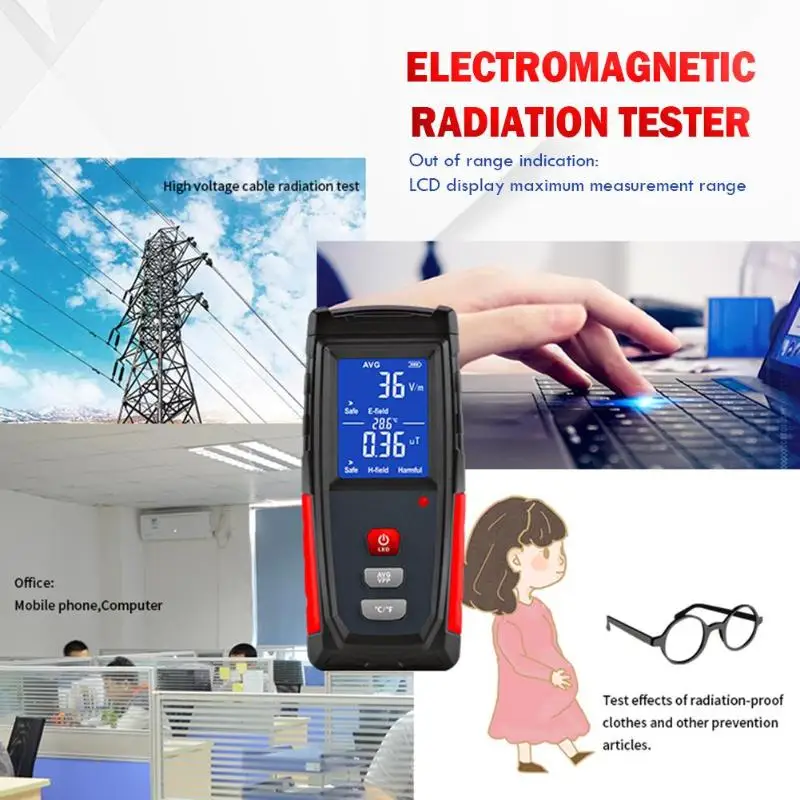 ЖК-тестер электромагнитного поля излучения er 1 V/M EMF метр ручной счетчик дозиметр тест диапазон полосы пропускания 5 Гц-3500 МГц