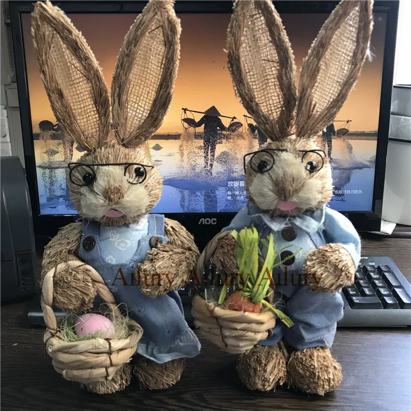 Скидка 30%, 2 шт, high-33cm, украшения для сада, голубые украшения для любителей травы, пасторальные украшения для кроликов, подарки на Пасху