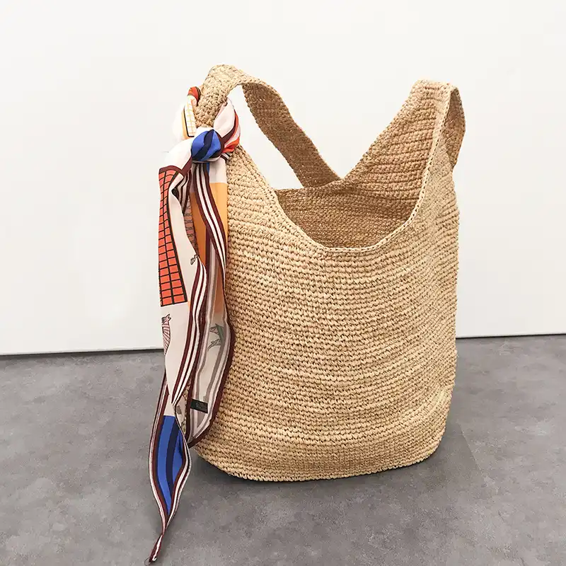 raffia hobo bag