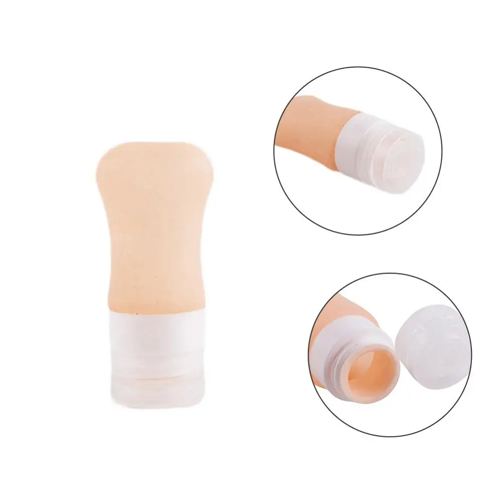 

1pc 38ml 60ml 80ml Portable Silicone Refillable Bottle Empty Travel Packing Press For Lotion Shampoo Cosmetic Squeeze Containers